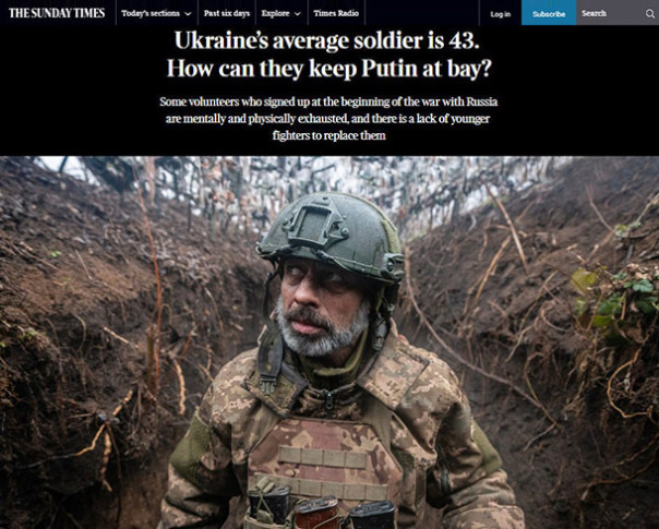 Командиры ВСУ жалуются: Большинство солдат на фронте в возрасте с ограниченными физическими возможностями, - The Sunday Times