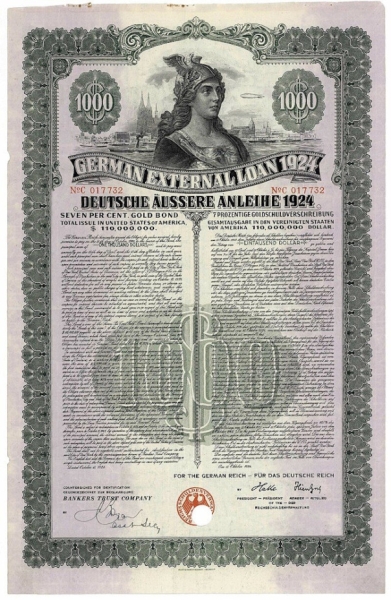 100 лет &laquo;Плана Дауэса&raquo;: забывать нельзя. Валентин Катасонов