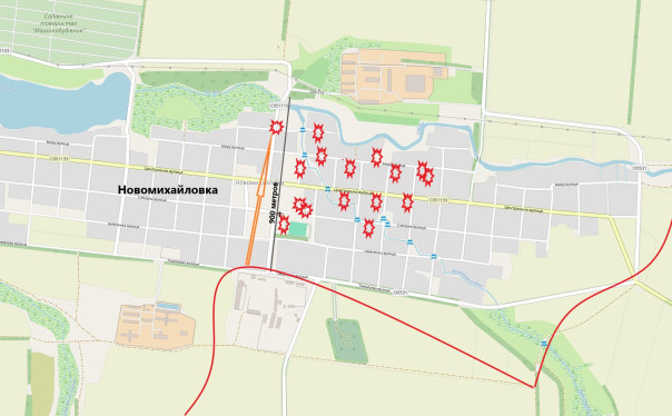 Авдеевка и Новомихайловка - короткая блиц-​подсветка. В Авдеевке между струек, в Новомихайловке - через пепел и прах