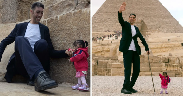 Самый длинный человек в мире встретился с самым маленьким