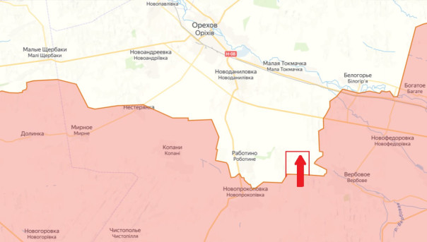 &laquo;Ситуация угрожающая&raquo;: Наступая на Запорожском фронте армия России вчера продвинулась у Работино и Вербового