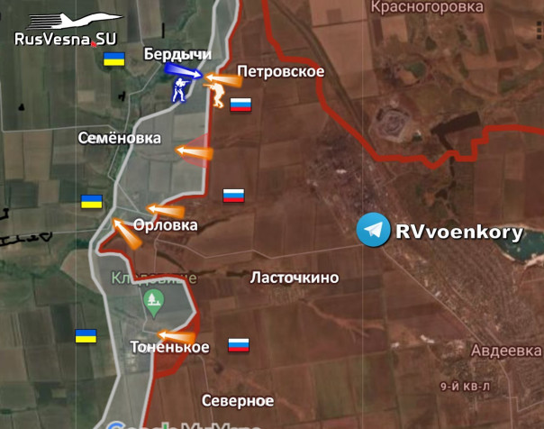 &laquo;Отважные&raquo; штурмуют Бердычи, Орловку иТоненькое, продолжая наступление за Авдеевкой