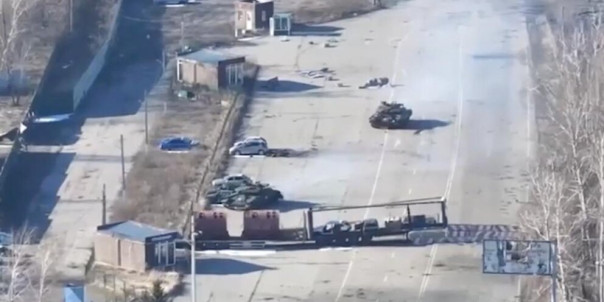 Появилось видео  захода и разгрома украинских диверсантов на КПП Нехотеевка в Белгородской области