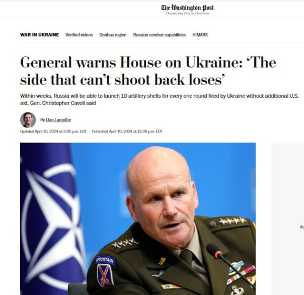 The Washington Post: через несколько недель Россия достигнет десятикратного перевеса в артиллерии над Украиной