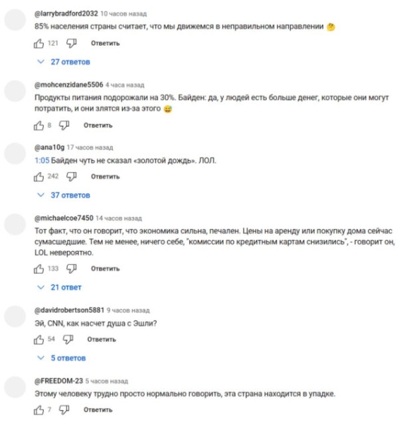 Американцы не оценили интервью CNN c президентом США Джо Байденом