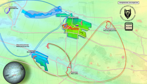 В центре Красногоровки ДНР нашими бойцами установлен флаг России! | Укропы продолжают отступать  Короткая сводка с фронта 25 мая 2024 года