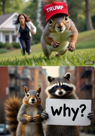 Харрис поймала белочку: под стены Белого дома пришли легионы воинственных Арахис