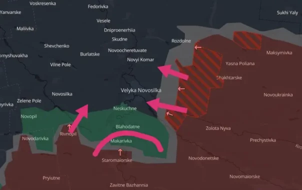 ВС России наступают на Большую Новосёлку и ведут штурм у Курахово