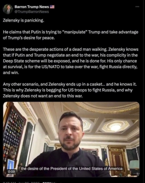 Сын Трампа предсказал будущее &laquo;ходячего мертвеца&raquo; Зеленского