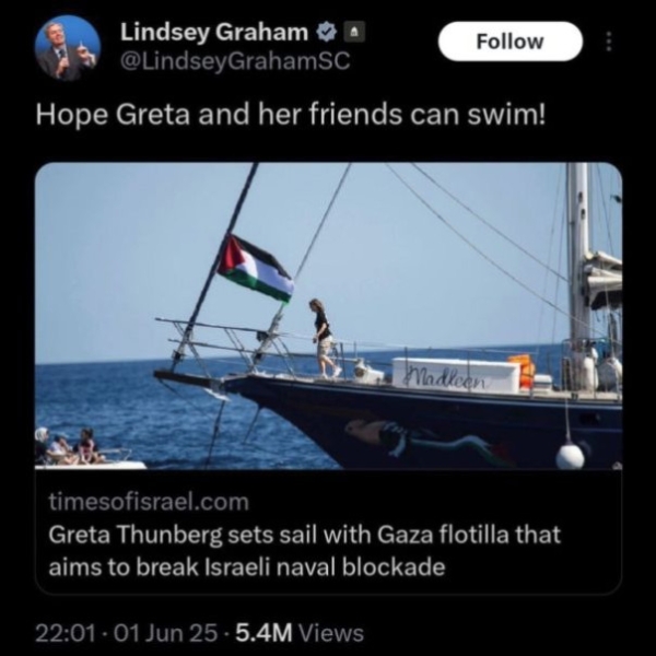 Израиль грозит потопить судно Греты Тунберг, идущее в сектор Газа