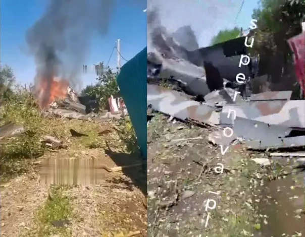 Падение российского тяжёлого БПЛА «Альтиус-РУ» под Казанью