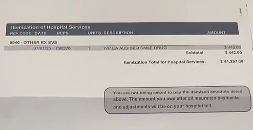 Счет за америкОнскую больничку.  2 часа райской неотложки.