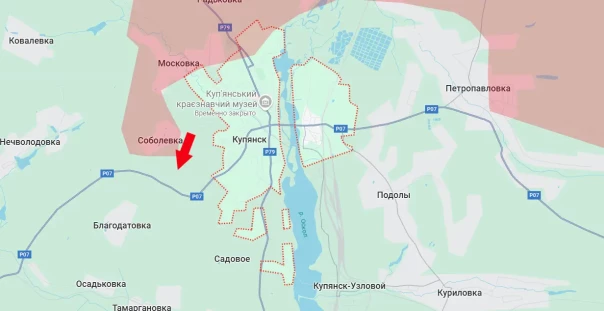 Окружение Купянска - уже не фигура речи, до главного западного маршрута снабжения остаётся менее 500 м