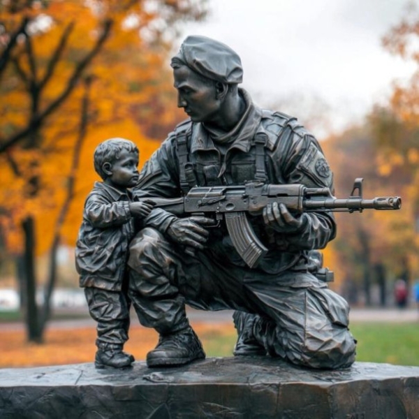 Мой папа состоит из чести, не пахнет мёдом и теплом. Не любит спать... и цифру двести. Отец сражается со злом