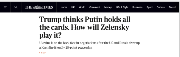 «У Зеленского нет особого выбора»: западные СМИ — о перспективах Киева повлиять на мирный план США по Украине