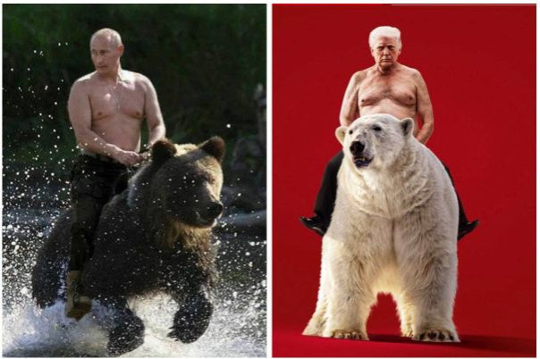 На обложке The Economist появился полуголый Трамп верхом на белом медведе