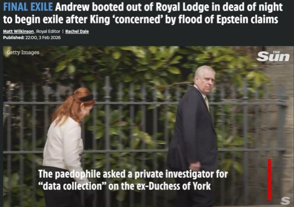 Принц Эндрю, сын Елизаветы II и брат Короля Британии, купил у Эпштейна несовершеннолетнюю, изнасиловал ее и убил &mdash; следует из файлов