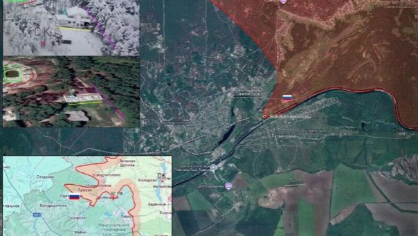 Российские войска установили флаг в окрестностях Святогорска