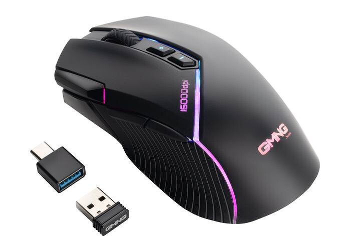 Беспроводная игровая мышь GMNG XM001: настраиваемый сенсор, восемь кнопок