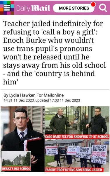 Не &laquo;1984&raquo;, а ужасная реальность: ирландский учитель оказался в тюрьме из-за отказа &laquo;назвать мальчика девочкой&raquo;