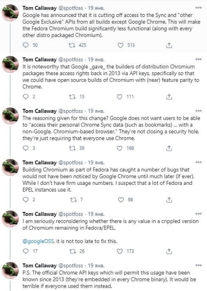 Разработчики знаменитых Linux-дистрибутивов готовят бойкот Google из-за его драконовских правил