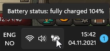 Windows 11 научилась заряжать батареи в ноутбуках больше, чем на 100%